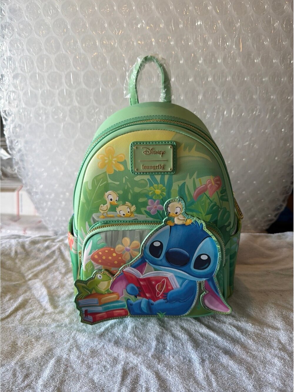 Loungefly Disney Stitch Reading Mini Backpack NWT